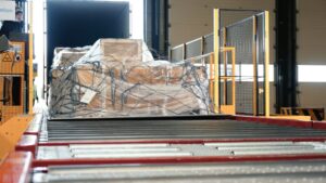 Cyfrowy załadunek w centrum prób frachtowca A350
